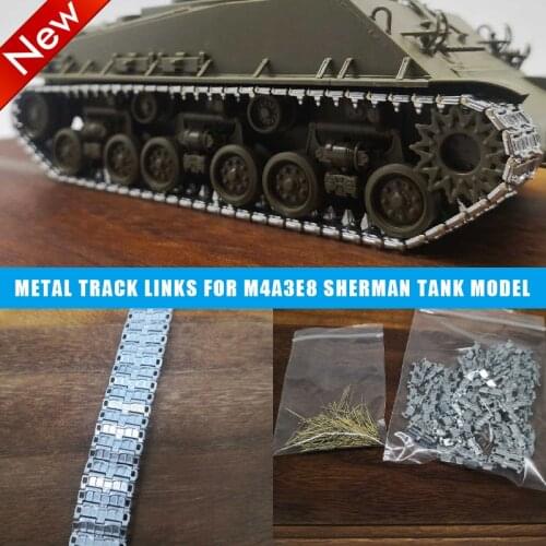 1/35 Scale Metal Track Links for M4A3E8 Sherman Tank Model w/metal pin Need Assemble