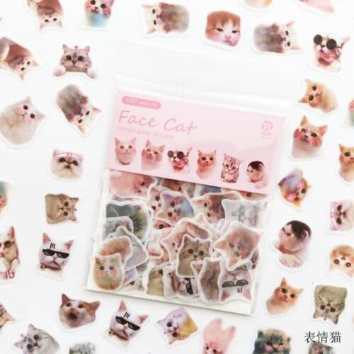 100 pcs Creative Food/Plants/Leaf/Cat Cute Paper Sticker Decoration DIY Ablum Diary Scrapbooking Label Sticker Cute Stationery