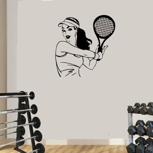 Tennis Wall Stickers Home Decorative Decals For Living Room Gym Kids Room Vinyl Mural Sticker Wall Decal ov666