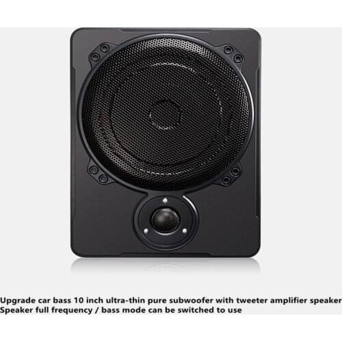 Upgrade car bass 10 inch ultra-thin full frequency or pure subwoofer With Treble amplifier speaker