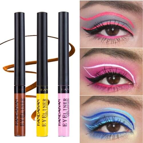 12 Colors Fast Dry Eyeliner Pen Waterproof Long Lasting Makeup Matte Eye Liner Blue White Pink Neon Liquid Eyliner Cosmetic