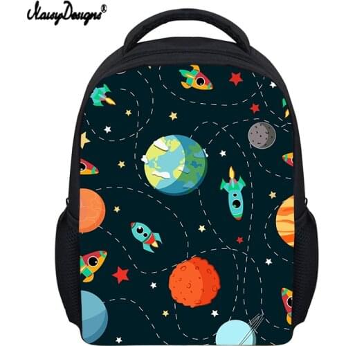 NOISYDESIGNS 2021 Casual Children Backpacks Cartoon Planet Pattern Teen Boys Girls Large Capacity Bags Kids College School Bags