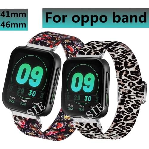 Nylon Loop Strap for OPPO Watch Band 46mm 41mm Series for OPPO 46mm 41mm Bohemia Elastic Watch Replacement Strap