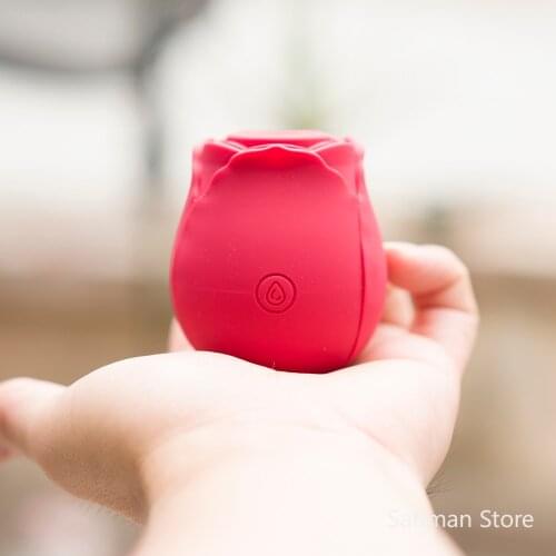 Rose Shape Vagina Sucking Vibrator Rose Vibrator Nipple Sucker Oral Licking Clitoris Stimulation Powerful Sex Toys for Women