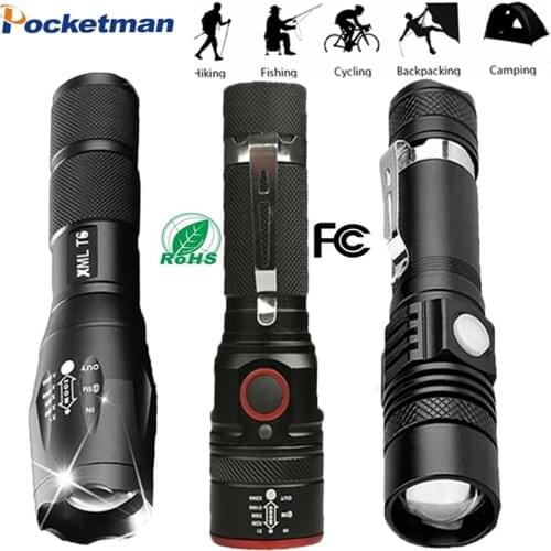 80000 Lumen Most Bright Led Flashlight T6/L2/V6/Q5 USB Led Torch Tactical Long Use Zoomable Linternas 18650 Battery For Camping