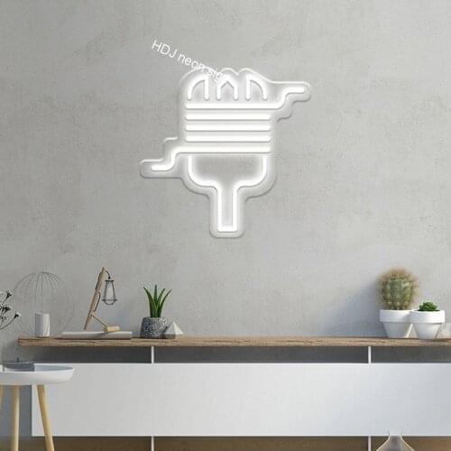 LED Neon Plaques Signs Lights Custom Wall for Home Bedroom Bar House Room Decor microphone Motel Art Logo Lighting Plate Sconce