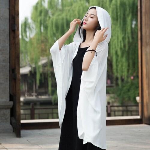 2020 Original summer new cool wind Cape women simple casual hooded coat windbreaker