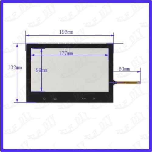 ZhiYuSun KDT-5805 7inch 4-wire resistive touch panel for Car DVD, 196*132 GPS Navigator screen glass this is compatible