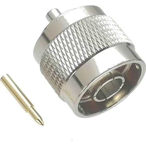 1Pcs Connector N Male Plug Solder Semi-rigid RG405 0.086" RF Adapter Coaxial High Quanlity