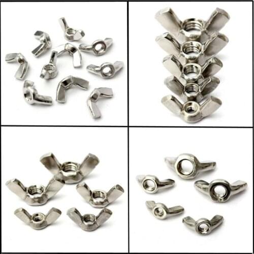 10pcs Butterfly Wing Nuts M3 M4 M5 M6 M8 Stainless Steel Wing Nuts Zinc Plated Hand Tighten Nut