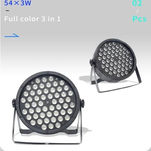 2Pcs/lots Led Par Lights 54x3W RGB 3in1 Par LED 54*3w Lights Wash Disco Light DMX 512 Controller effect stage light