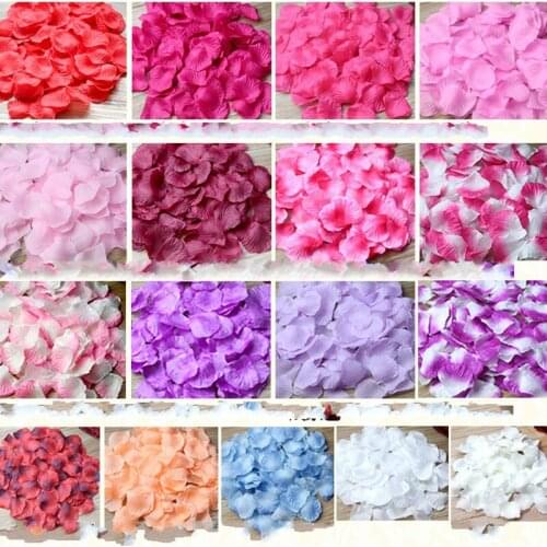 2000pcs/5*5cm Silk Rose Petals for Wedding Decoration Romantic Artificial Rose Petals Wedding Flower Rose Flower