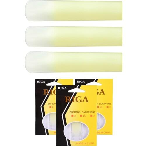 RIGA 3pcs Soprano Saxophone Resin Reed Sax Resin Reed Saxophone Accessories Strength 2.0 / Strength 1.5 / Strength 2.5