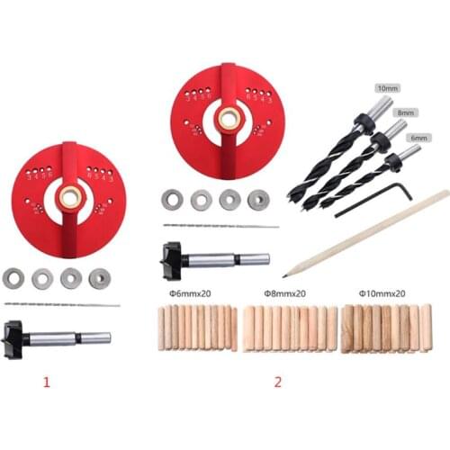 35mm Hinge Pocket Hole Saw Jig Drill Guide Self-Centering Vertical Doweling Jig