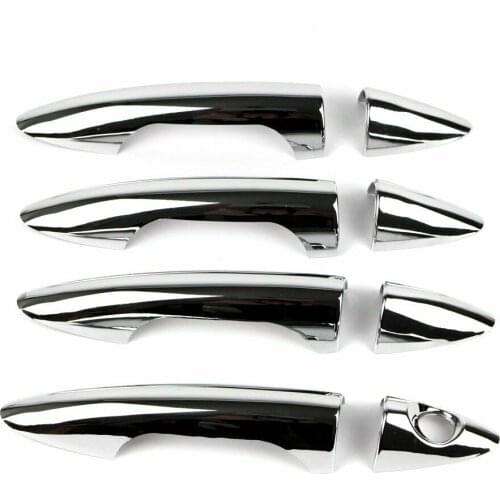 8pcs Car Exterior Door Handle Cover Trim Sticker For Hyundai Solaris Verna Accent 2011-2016 Chrome Trim Protective Handle Cover