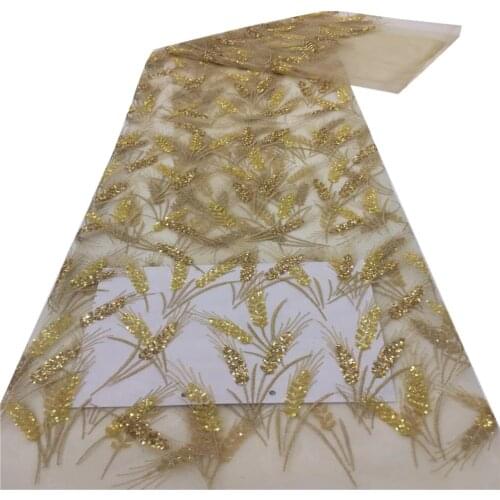 African Sequins Tulle Mesh Lace Fabric 2021 High Quality Lace Nigerian Net Lace Fabrics For Women Party Wedding Dress f66-522