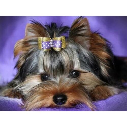 Diamond Embroidery Dog Cross Stitch Diamond Painting Kits Rhinestones Full Round With AB Drill Diamond Mosaic Animals Handwork