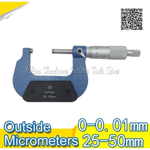 Free Shipping XIBEI 25-50mm Good Quality High Accuracy Yellow Outside Micrometer 25-50
