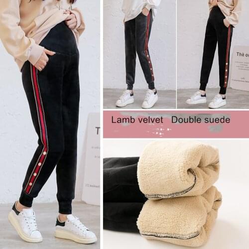 Pregnant Womens Trousers Wear Long Pants In Winter And Winter With Thickened Bottom Pants