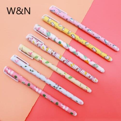 10Pcs/Lot Unicorn Pen Flamingo Gel Pen 0.5mm Blue/Black/Colour Ink Pen Art Maker Pen For School Office Supply Stationery Kawaii