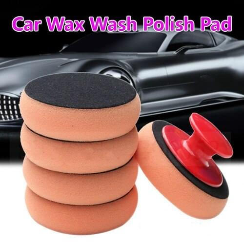Polishing waxing sponge with handle car waxing sponge car washing beauty hand tool home multifunctional waxing tool