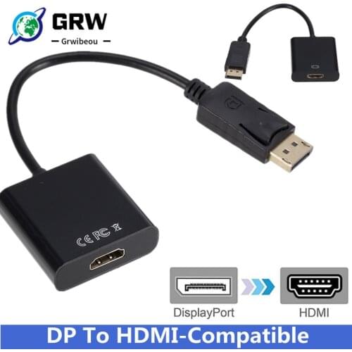 DP to HDMI-compatible 4K Cable PC DisplayPort to HDMI-compatible Mini Projector Projetor TV Television Monitor 1.4 For hp Laptop