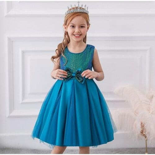2020 Summer Baby Girl Dress White Kids Dresses For Girls Children Clothes Sequin Gown Birthday Party Princess Tutu Dress Elegant