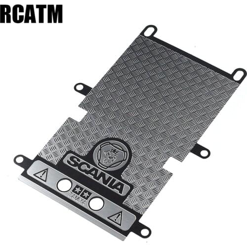 Metal stainless steel non-slip decorative board For tamiya 1/14 RC Truck Scania 620 56327 470