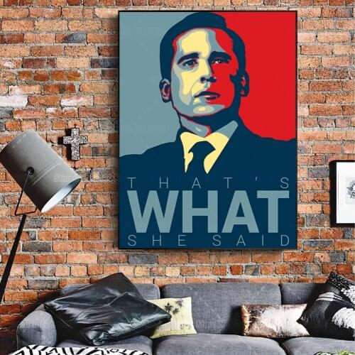 The Office Hope Poster Michael Scott Quote Thats What She Said Vintage Style Canvas Painting for Living Room Decoration