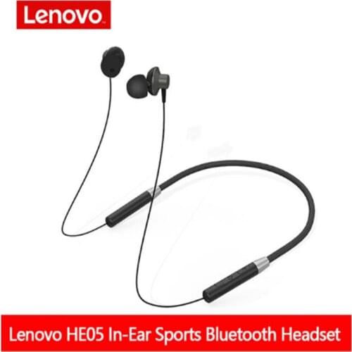 Original Lenovo HE05 Wireless Earbuds Magnetic Neckband Earphone Waterproof Sport Headset with Mic Noise Cancelling
