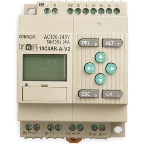 ZEN-10C4AR-A-V2 Programmable Relay, 100 to 240VAC Input Voltage, 4.5 Amps, Relay Output Type