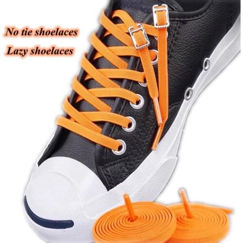 1Pair 24 Colors No Tie Shoelaces Elastic Shoelaces Kids Adult Quick Lazy Laces Flats Rubber Sneakers Running Shoelace