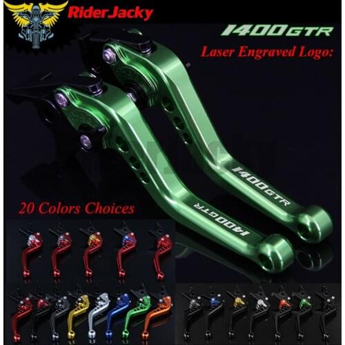 RiderJacky CNC Adjustable 14.7cm Short Brake Clutch Levers For Kawasaki GTR1400 / CONCOURS 2007-2017 2012 2013 2014 2015 2016