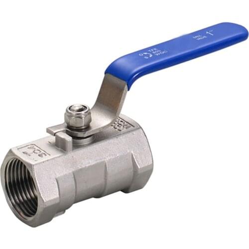 201/304/316 Stainless Steel Reducer Port 1-Piece Ball Valve DN8/DN10/DN15/DN20/DN25 1/2" BSPP Female Water Gas Oil 16 Bar 0-80 C