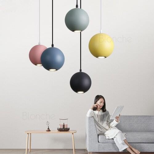 Nordic Led Pendant Lights Macaron Colorful Hanging Lamp COB Downlight Living Room Bedroom Kitchen Restaurant Bar Decor Lights