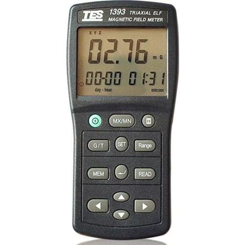 TES-1393 ElectroMagnetic Field Tester,Display Micro Tesla&Milli Gauss in the Same Tester,Data Hold Function