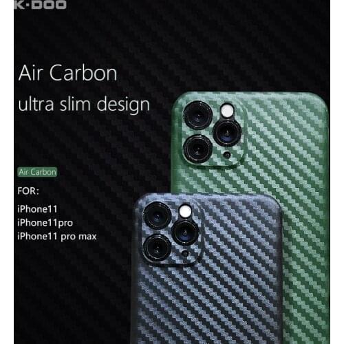 K-Doo Air Carbon ultra thin 0.4mm case carbon fiber patter slim and lightweight mobile phone cover for iPhone11/11pro/11promax