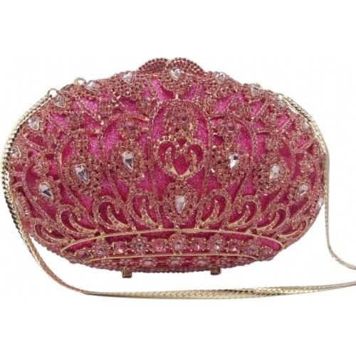 XIYUAN Diamond Rhinestone Clutch Purse Evening Bags Luxury Beaded Women Wedding Clutch Purse and Handbags red Clutch Bag handbag