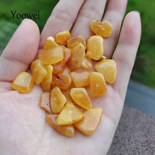 Yoowei New 10g Big Amber Loose Beads 2 Color Baltic Original Irregular Ambar Supplier Chips Diy Beaded for Jewelry Making Seller