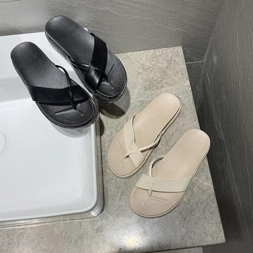 WOHDHE Soft Slippers Women Summer 2021 Flat Heels Beach Casual Slides Shoes Woman Outdoor Sandals Flip Flops