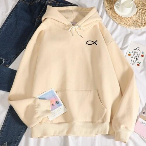 Christian JESUS Fish Printing Womens Hoodies Fashion Casual Hoodie Hip Hop S-XXL Hoody Autumn High Quality Sportswears Mens