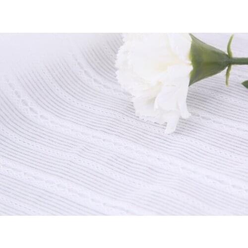 100% Cotton White Jacquard Lining Thin Fabrics By The Meter for Sewing Dress Skirts Interling Cloth Handmade Decor Material DIY
