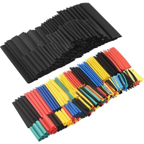 127Pcs / 328Pcs Car Electrical Cable Tube kits Heat Shrink Tube Tubing Wrap Sleeve Assorted 8 Sizes Mixed Color
