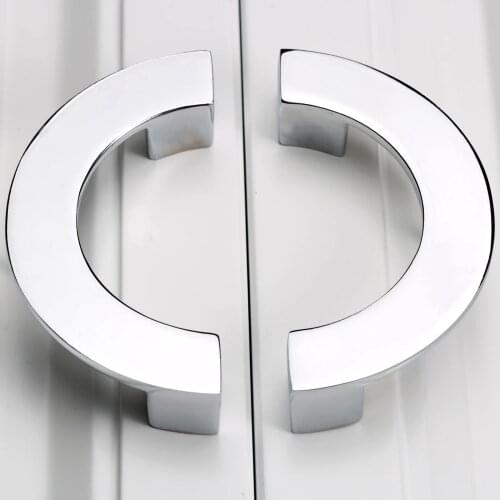 2Pcs 96mm Modern Cabinet Semicircle Pulls Handle Knobs Shoebox Wardrobe Drawer Closet Door Semicircle Handles Furniture Hardware
