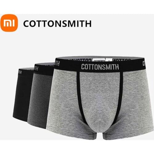 3pcs Xiaomi Cottonsmith Miniature Window Dry Mens Underwear Quickly Wick Away Sweat, Dry and Non-sticky Pure Cotton Material