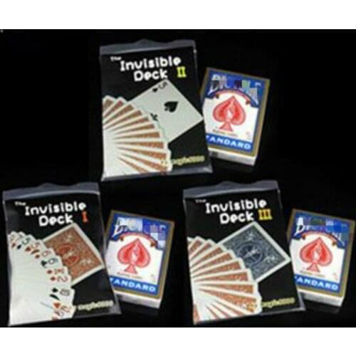 3 Pcs The Invisible Bycicle Deck I,II,III Magic Tricks Cards Magic Tricks Props Toys Close Up Magic Tricks,Mentalism,Street,Fun