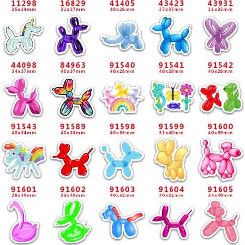 30pcs/Lot Balloons Of All Shapes Toy Printed Planar Resin for Hair Bows PR11298