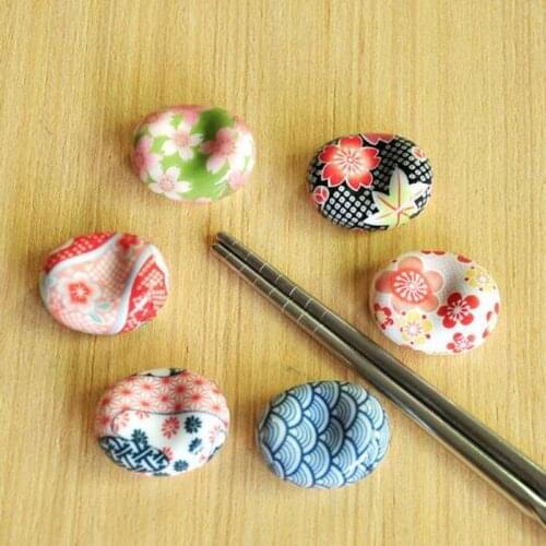 6pcs/set Spoons Fork Stand Shelf Chopstick Rest Holder Kitchen Tableware Home Decor Ceramic Chopstick Rest Rack Flatware