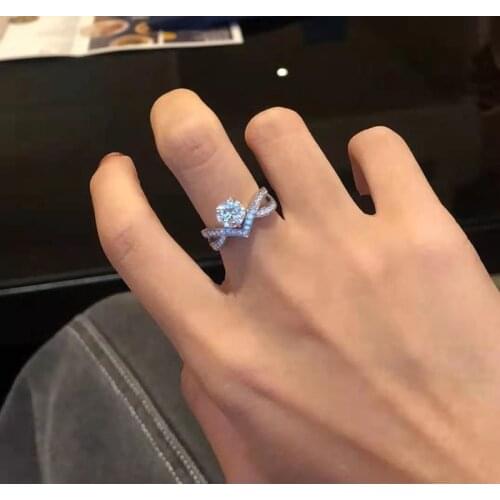 Brand Pure 925 Sterling Silver Jewelry For Women Wedding Rings Diamond Rings Wedding Jewelry Engagement Hot Branch Ring Luxury