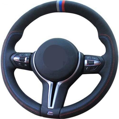 Car Steering Wheel Cover For BMW M Sport F34 F31 F30 F10 F11 F07 X1 X2 X3 F25 F32 F33 F36 F39 F48 DIY Soft Alcantara Leather
